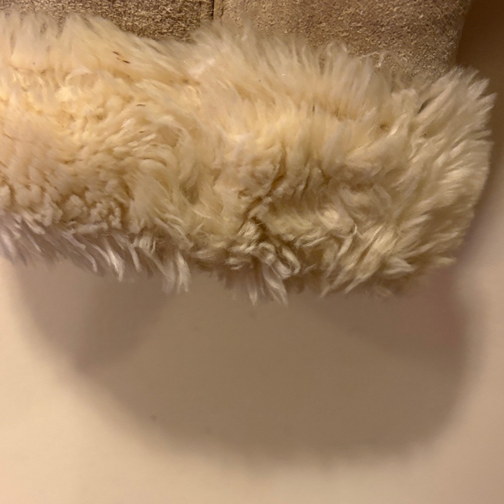 Source Unknown Leather Tan Shearling-Trim Teddy J… - image 13